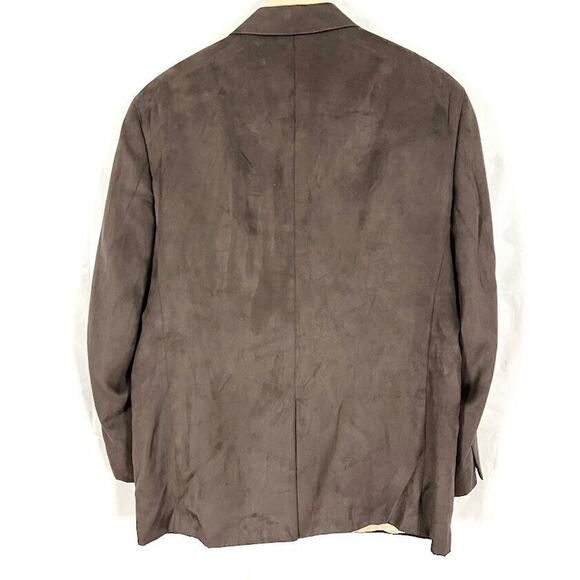 Men’s Chocolate Brown Suede Blazer Jacket (Vintage) - Picture 5 of 9
